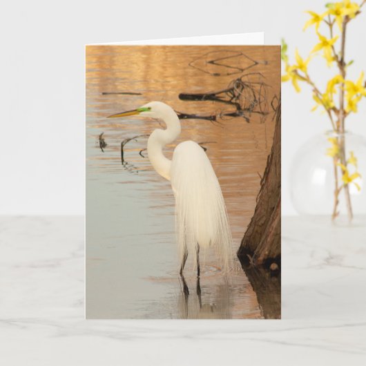 Carte de voeux dorée (Fleur jaune)