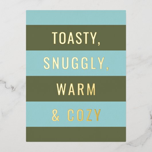 Carte de vœux dorée à la feuille pour les fêtes, a (Recto)