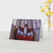 Carte de voeux d'organe de cathédrale de grâce (Fleur jaune)