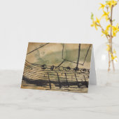 Carte de voeux d'Ormen Lange de bateau de Viking (Fleur jaune)