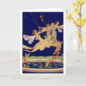 Carte de voeux "d'oscillation de fées" (Fleur jaune)