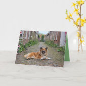 Carte de vœux double (Fleur jaune)