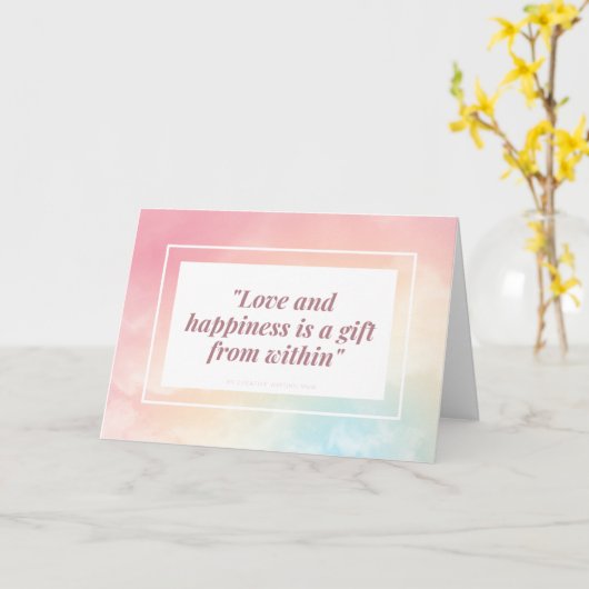 Carte de voeux double (Fleur jaune)