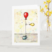 Carte de voeux double couleur d'aquarelle (Fleur jaune)