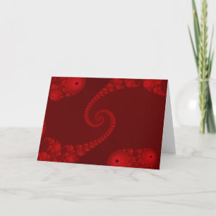 Carte de vœux double spirale rouge profond