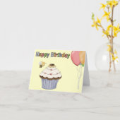 Carte de voeux douce d'anniversaire de petit (Fleur jaune)