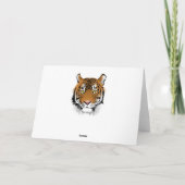 Carte de voeux douce de blanc de tigre de maman et (Dos)