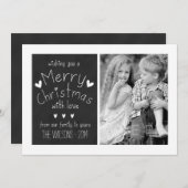 CARTE DE VOEUX DOUCE DE PHOTO DE VACANCES DU (Devant / Derrière)