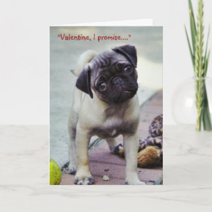 Carte de voeux douce de Valentine #1 de chiot de