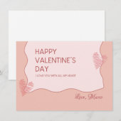 Carte de vœux douce pour la Saint-Valentin (Devant / Derrière)