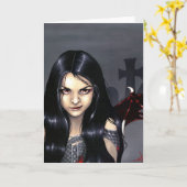 Carte de voeux "Douleurs de la faim" (Fleur jaune)