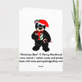 Carte de voeux d'ours de Noël (Dos)