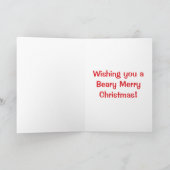 Carte de voeux d'ours de Noël (Intérieur)