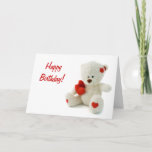 Carte de voeux d'ours de nounours de joyeux<br><div class="desc">Montrez votre amour avec cette carte de voeux d'ours de nounours d'anniversaire</div>