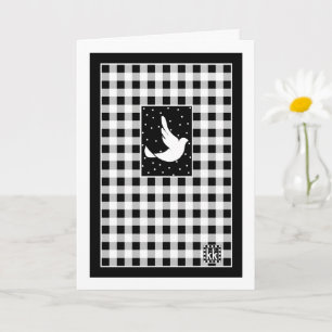 Carte de voeux Dove On Snowy Sky