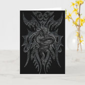 Carte de voeux Dragon (Fleur jaune)