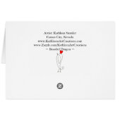 Carte de voeux Dragon Colorée (Dos Horizontal)