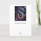 carte de vœux dragon cosmique (Dos)