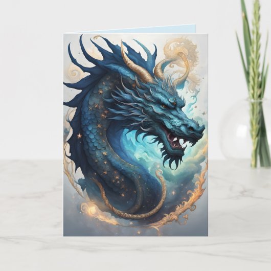 carte de vœux dragon de nuage (Devant)