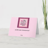 Carte de vœux Dragon Fleur (Dos)