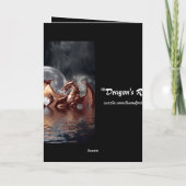 Carte de voeux Dragon & Moon (Dos)