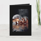 Carte de voeux Dragon & Moon (Devant)