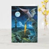 Carte de voeux Dragon Spit (Fleur jaune)