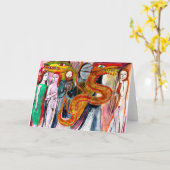 Carte de voeux Dragon Utopia (Fleur jaune)