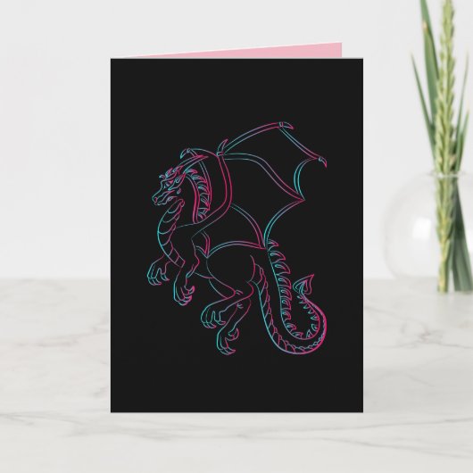carte de voeux dragon volant (Devant)