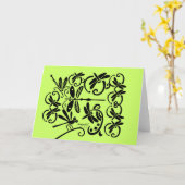 Carte de voeux Dragonflies (Fleur jaune)