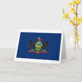 Carte de voeux Drapeau Pennsylvanie (Fleur jaune)