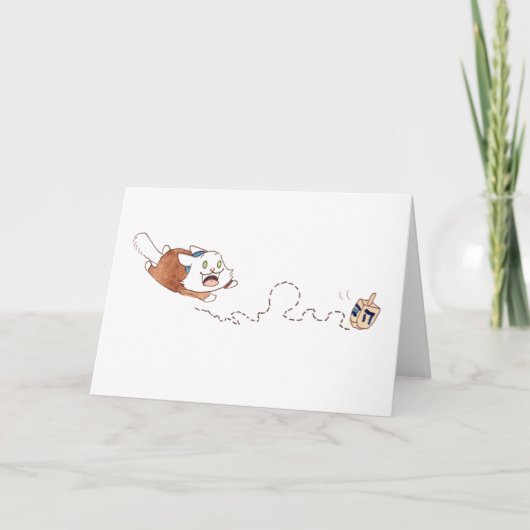 Carte de voeux Dreidel de Lupin (Devant)