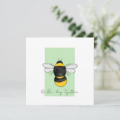 Carte de vœux drôle avec un bourdon mignon (Debout devant)