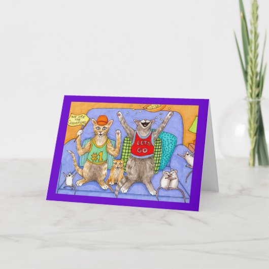 Carte de vœux drôle Chat 369 (Devant)
