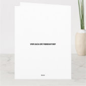 Carte de vœux drôle chat SPHYNX CHAT NU (Dos)