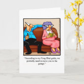 Carte de voeux drôle d'anniversaire (Fleur jaune)