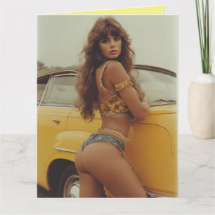 Carte de vœux drôle d'anniversaire de fille sexy