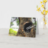 Carte de vœux drôle d'arbre chantant ! (Fleur jaune)