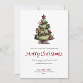 Carte de vœux drôle d'arbre de Noël (Devant)