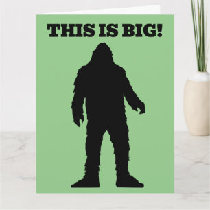 Carte de vœux drôle de BIGFOOT pour la FÊTE DES PÈ