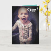 Carte de vœux drôle de bon anniversaire en retard (Fleur jaune)