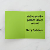 Carte de voeux drôle de chat de Joyeux Noël (Intérieur)