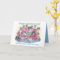 Carte de vœux drôle de chien pour la Saint-Valenti