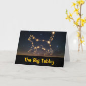 Carte de vœux drôle de constellation de chat (Fleur jaune)