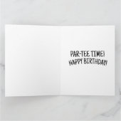 CARTE DE VOEUX DRÔLE DE GOLF POUR FEMME GOLFEUSE (Intérieur)