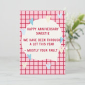 Carte de vœux drôle de joyeux anniversaire de mari (Debout devant)