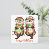 Carte de vœux drôle de la fête de l'ottere (Debout devant)