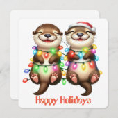 Carte de vœux drôle de la fête de l'ottere (Devant / Derrière)