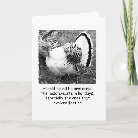 Carte de voeux drôle de la Turquie de thanksgiving (Devant)