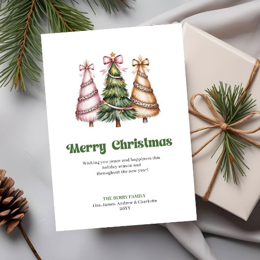 Carte de vœux drôle de Noël avec un léopard et un 